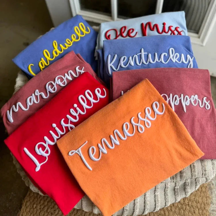 🏈Custom 3D Embroidery Sweatshirt/T-shirt/Hoodie