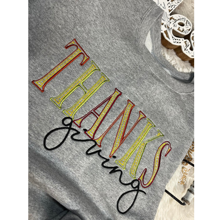 Cozy Thanksgiving Shirt with Charming Side Bow Design