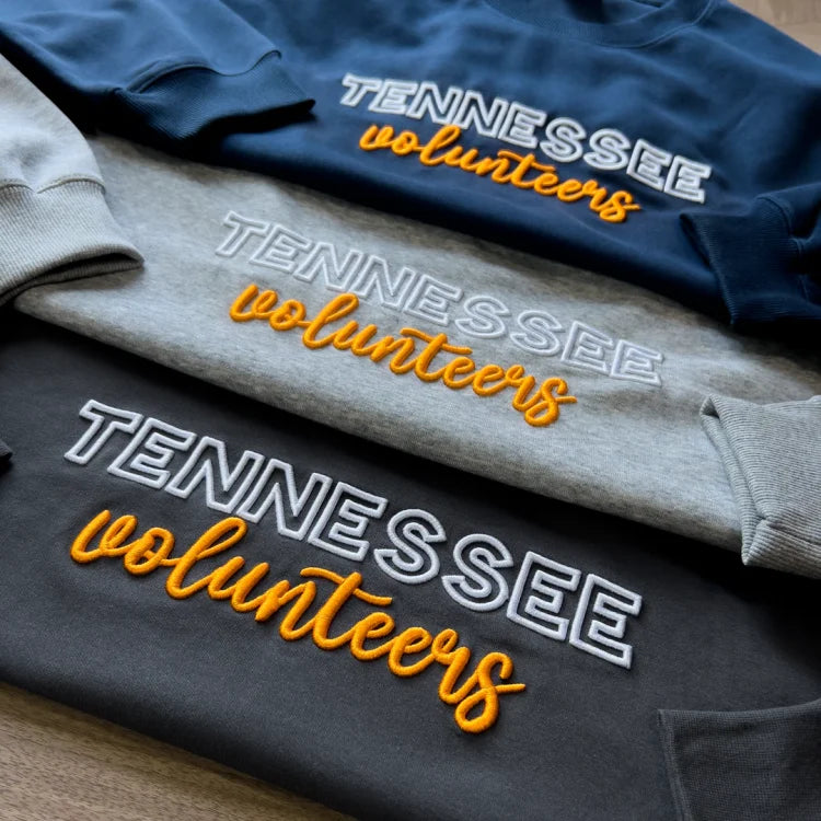 🏈🏀⚾️🥎Custom 3D PUFF Embroidery College Team Sweatshirt