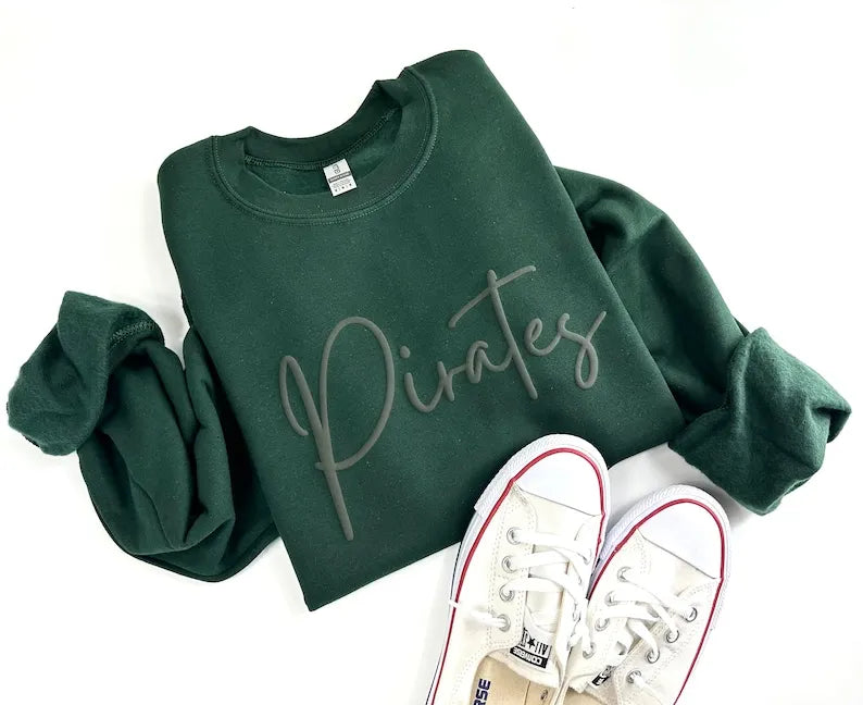 Custom Team Name Sweatshirt, Puff Print, Gift for Christmas Gift Idea, School Spirit Sweatshirt