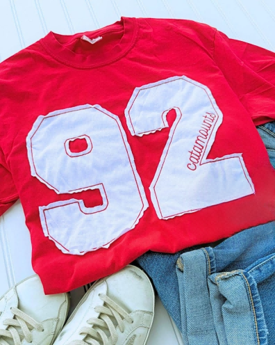 CUSTOM Sports Number Embroidered Crewneck