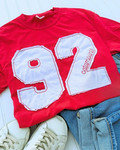 CUSTOM Sports Number Embroidered Crewneck