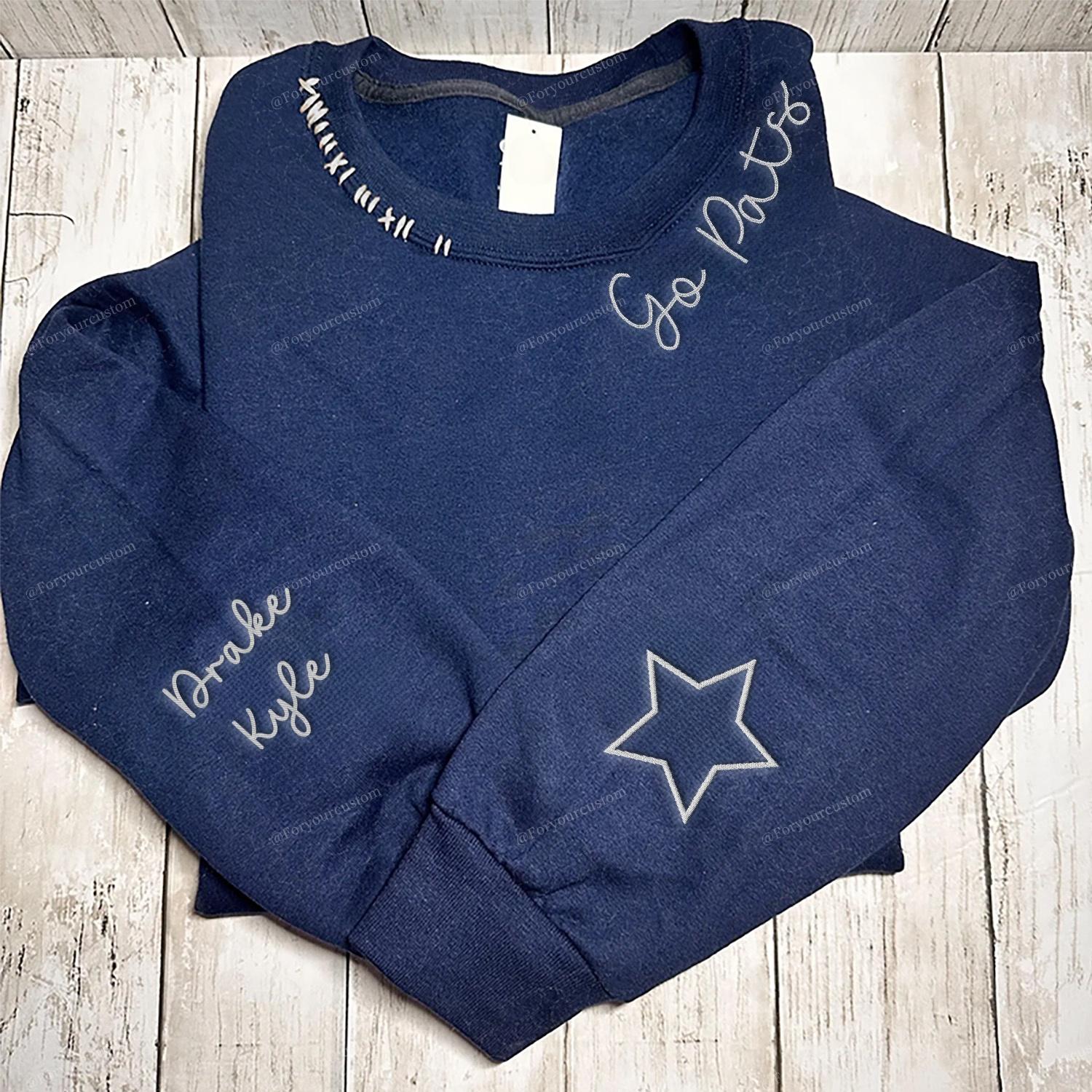 VINTAGE CUSTOM CREW-Custom Embroidered Hand Distressed Sweatshirt