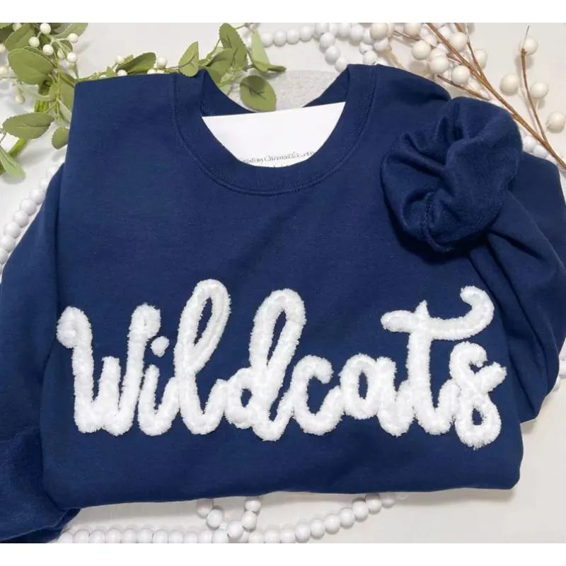 Custom Varsity Collegiate Chenille Midwest Retro Preppy Sweatshirt