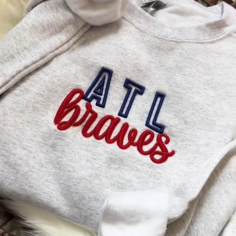 🏈🏀⚾️🥎Custom 3D PUFF Embroidery College Team Sweatshirt