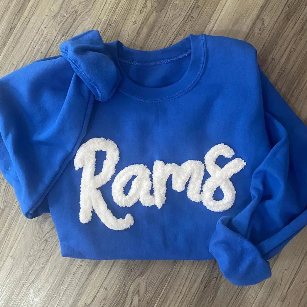 Custom Oversized Street West Coast Team Chenille Sweatshirt