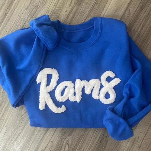 Custom Oversized Street West Coast Team Chenille Sweatshirt
