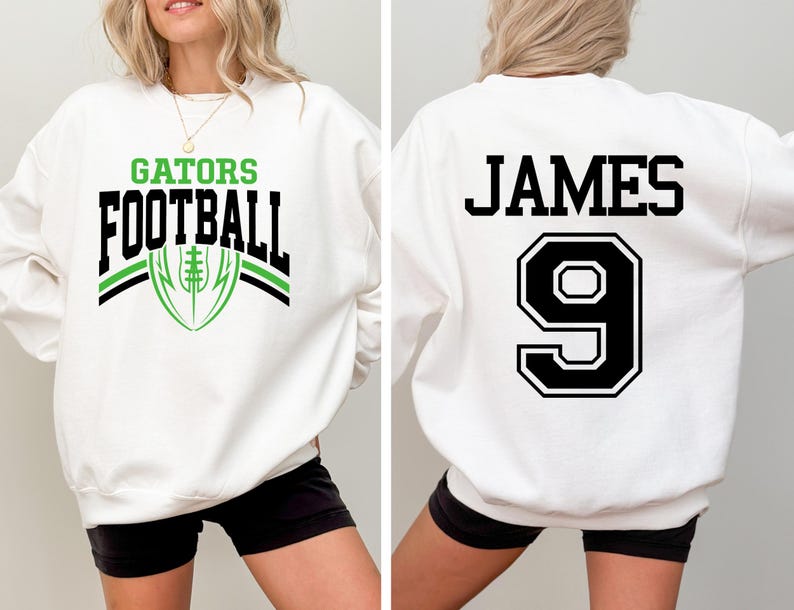 Custom Football Mom Sweatshirt, Team Name & Number Sweatshirt, Game Day Gift for Mom