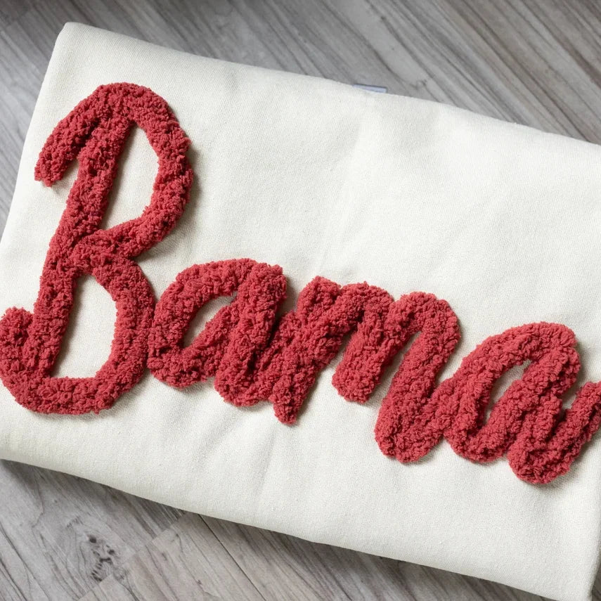 Oversized Team Chenille Embroidered Sweatshirt