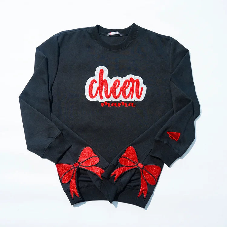 Customized Balls Glitter Sweatshirt Mama Sweatshirt with Sporty Bow – Gifts For Sports Lovers