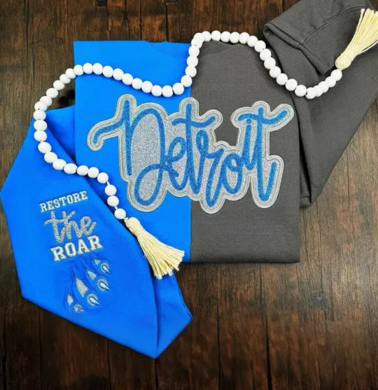Custom Glitter Embroidered Two Tone Sweatshirt