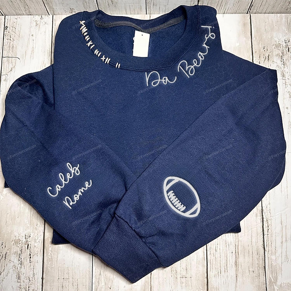 VINTAGE CUSTOM CREW-Custom Embroidered Hand Distressed Sweatshirt