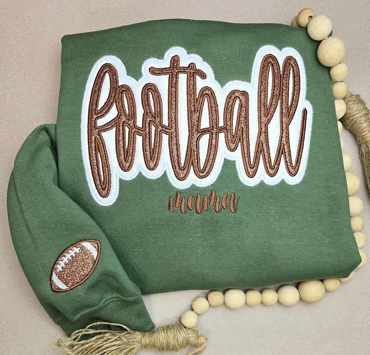 Customized Balls Glitter Sweatshirt, Gifts For Football Lovers, Mama Sweatshirt