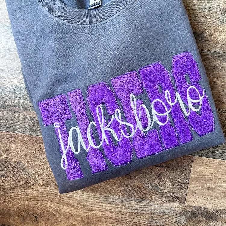 Custom Applique patch sweatshirt