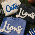 Personalized Chenille YARN EMBROIDERED Game Day Washed T-shirt