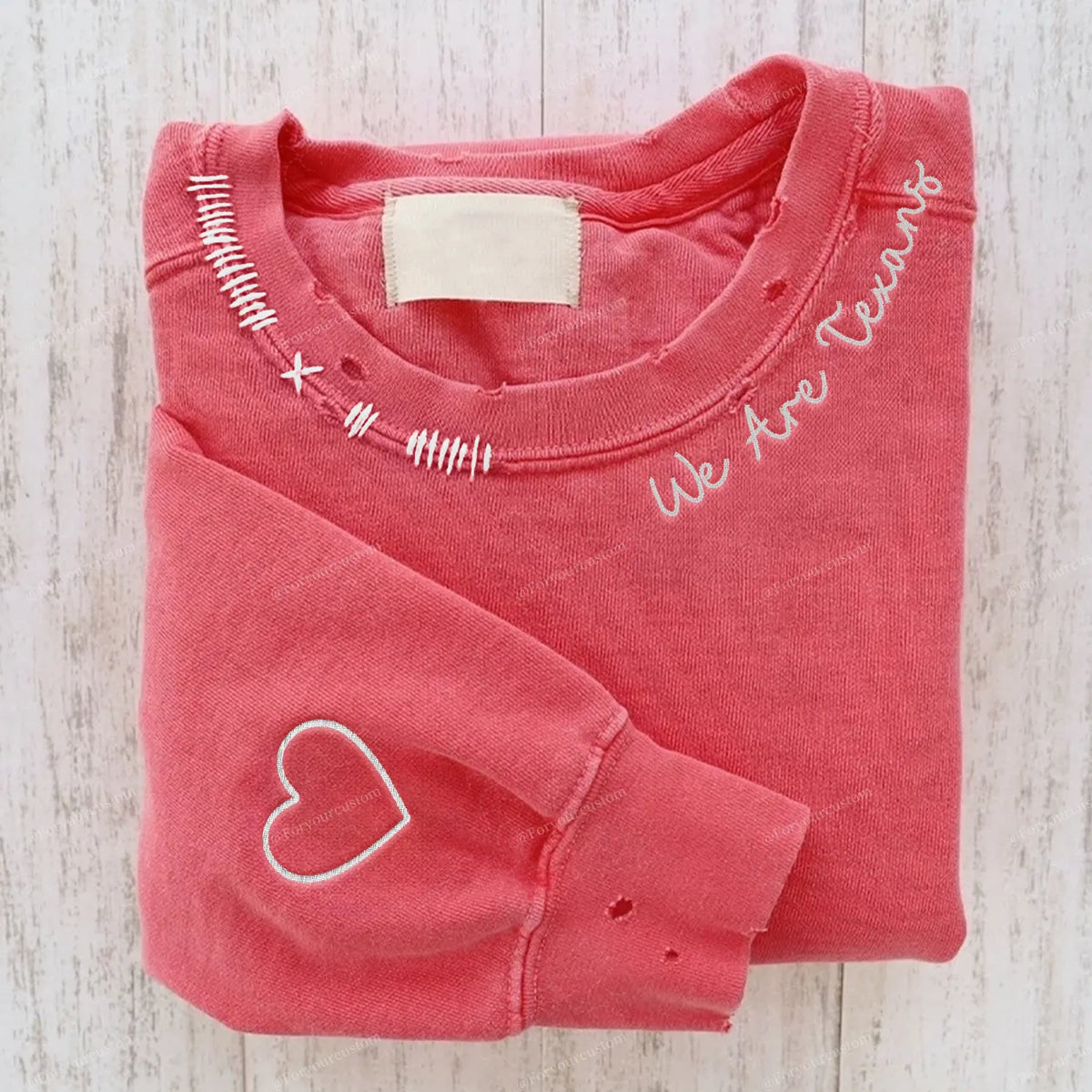 VINTAGE CUSTOM CREW-Custom Embroidered Hand Distressed Sweatshirt
