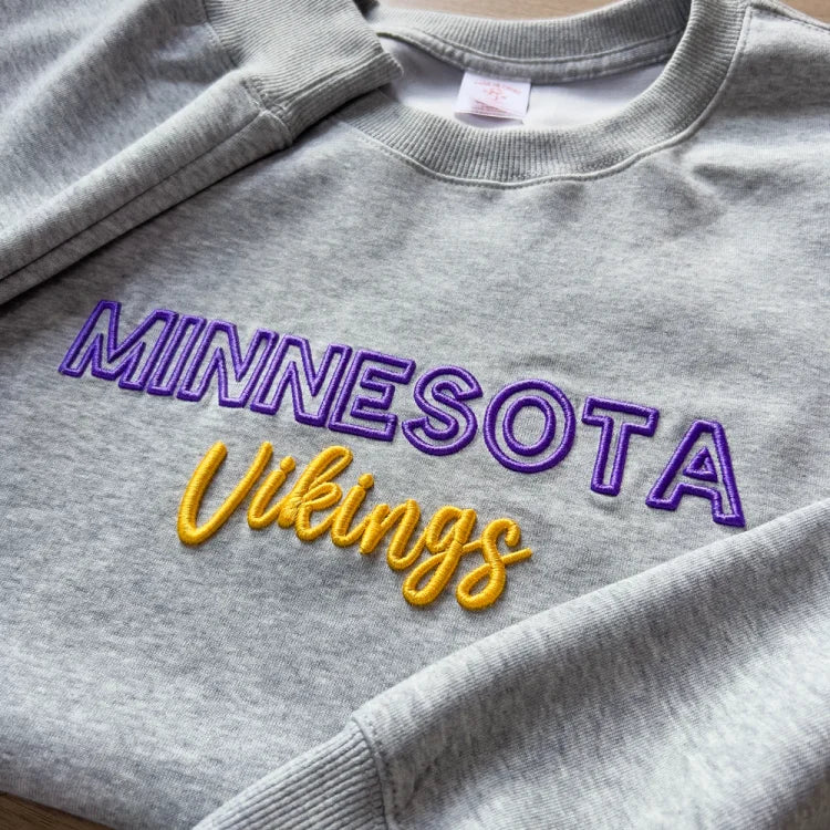 🏈🏀⚾️🥎Custom 3D PUFF Embroidery College Team Sweatshirt