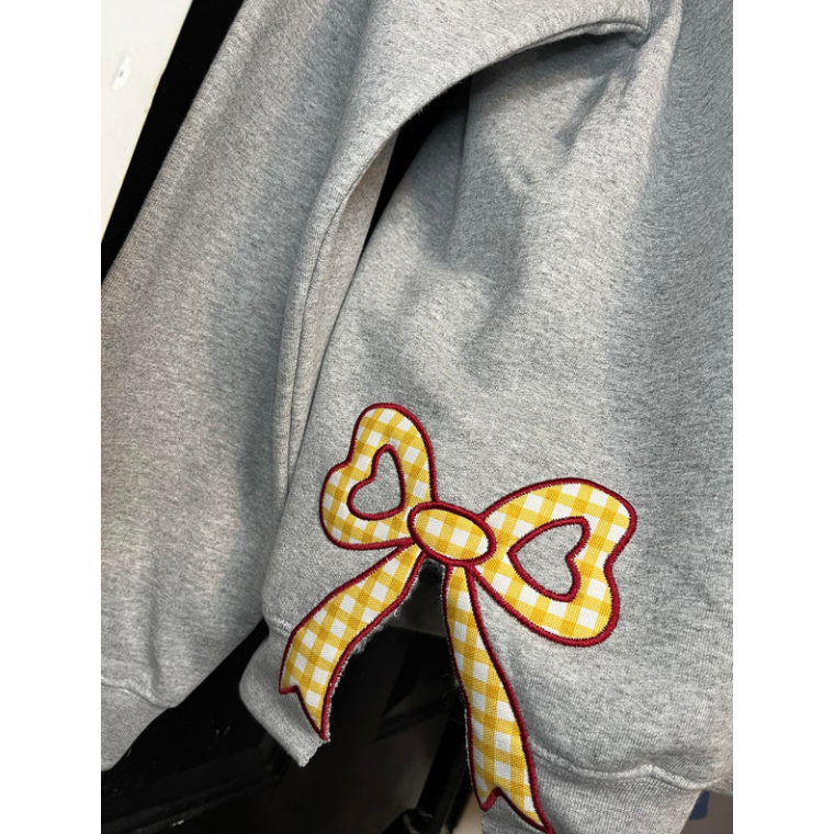 Cozy Thanksgiving Shirt with Charming Side Bow Design