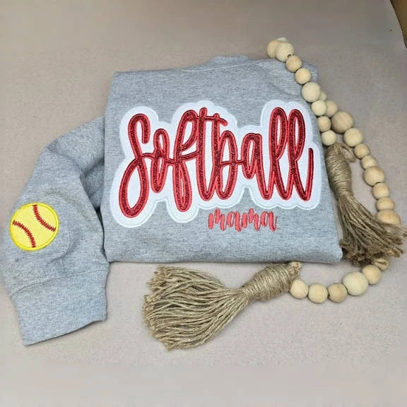 Customized Balls Glitter Sweatshirt, Gifts For Football Lovers, Mama Sweatshirt