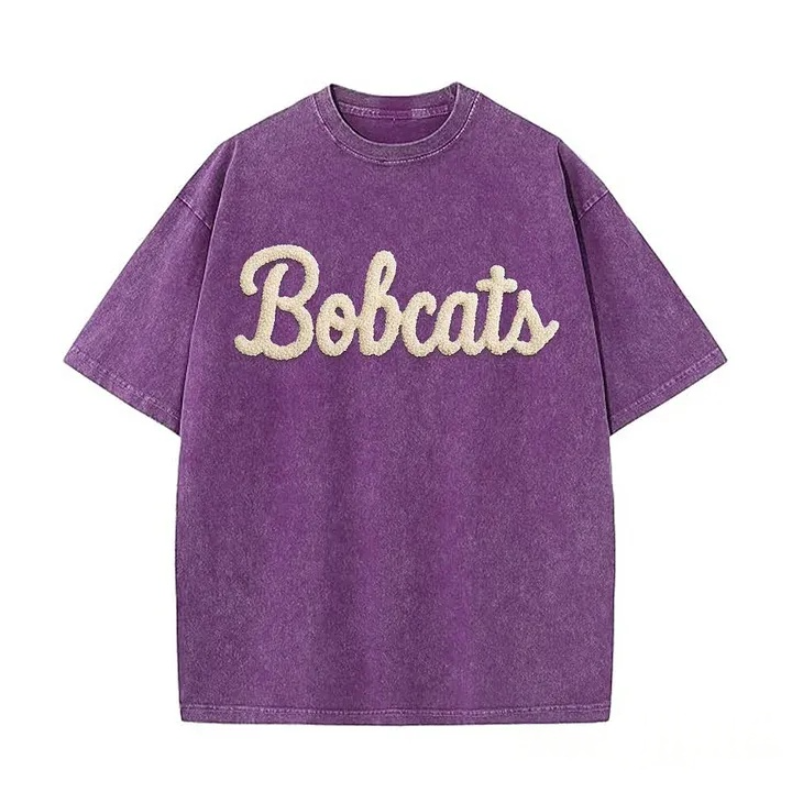 Personalized Chenille YARN EMBROIDERED Game Day Washed T-shirt