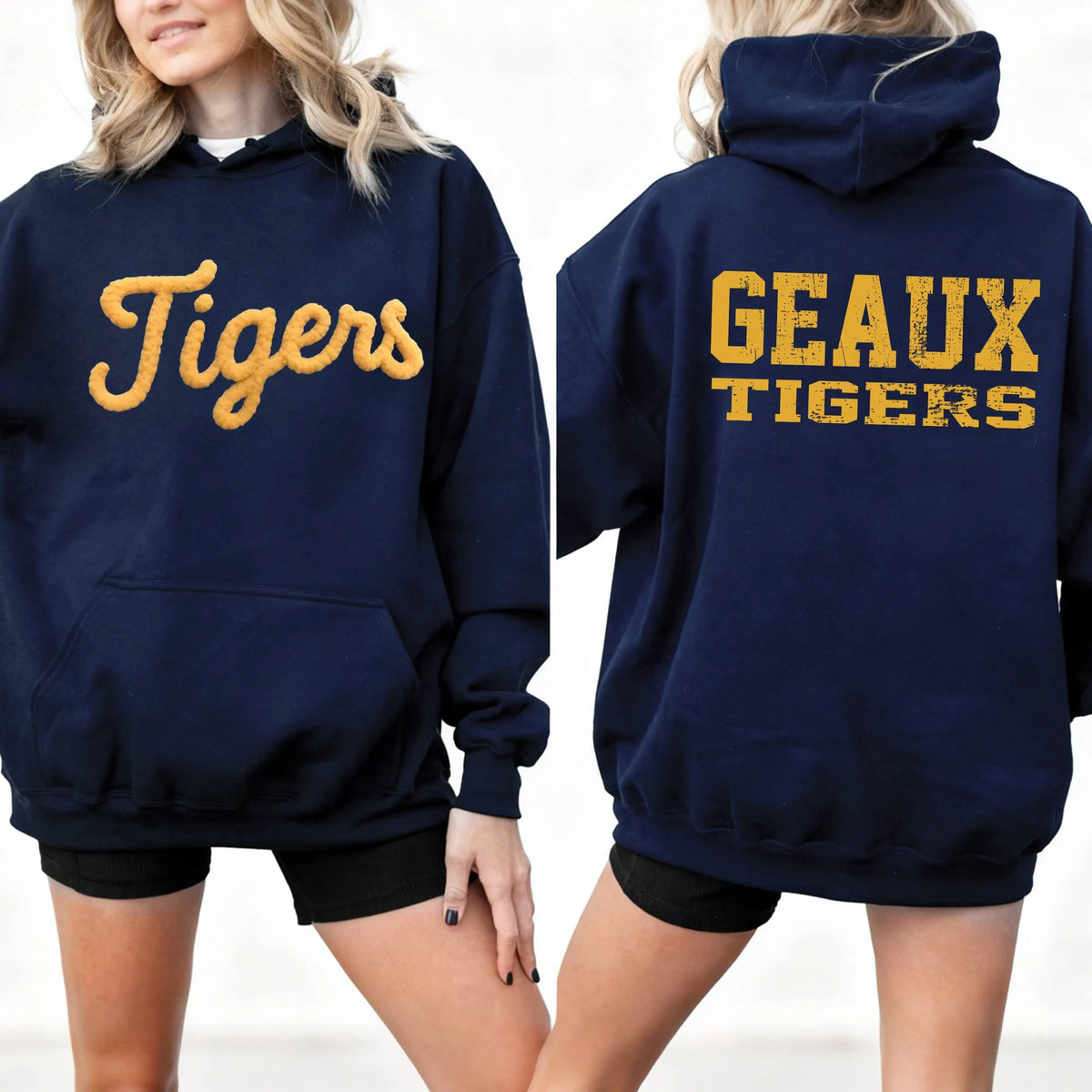 Custom Classic Oversized Chenille Team Sweatshirt – Personalized Player Number or Fan Motto