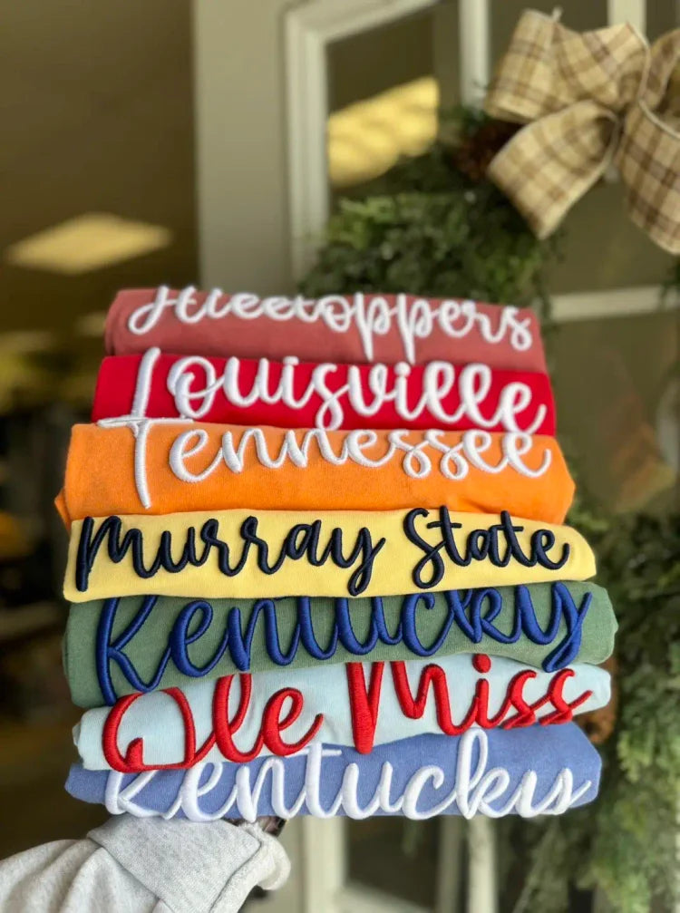 🏈Custom 3D Embroidery Sweatshirt/T-shirt/Hoodie