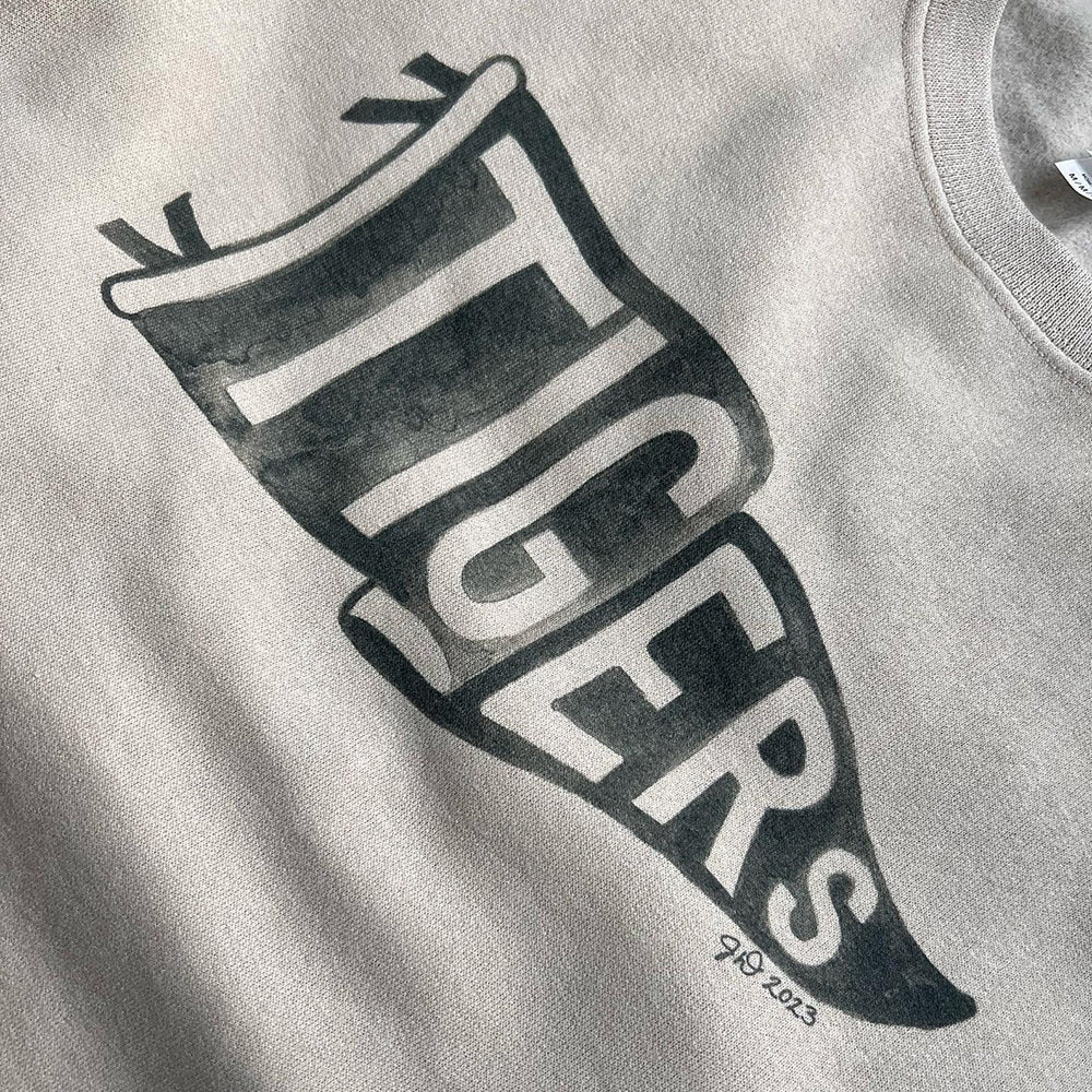Custom Watercolor Pennant Team Mascot Crewneck