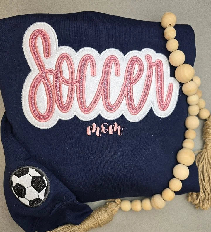 Customized Balls Glitter Sweatshirt, Gifts For Football Lovers, Mama Sweatshirt