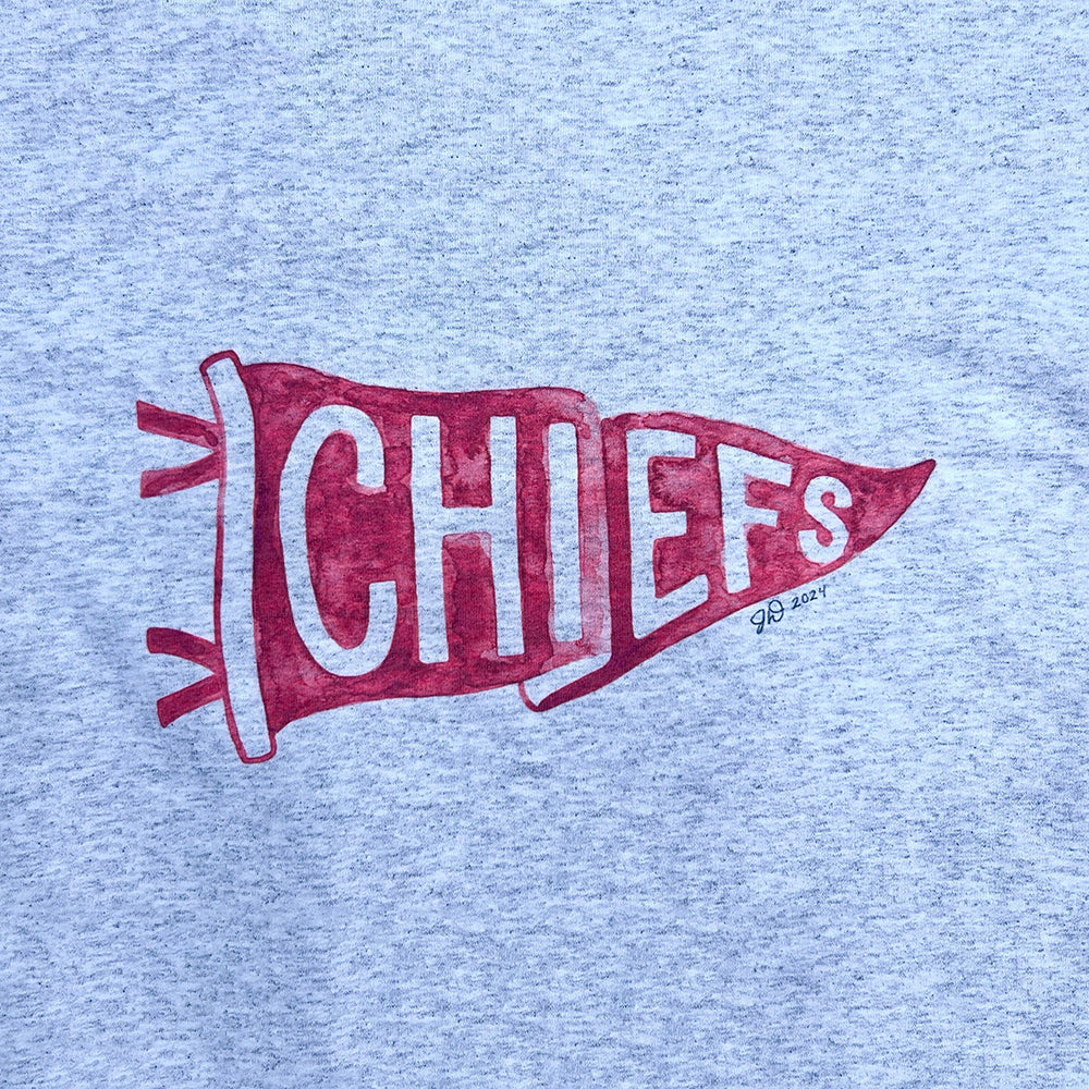 Custom Watercolor Pennant Team Mascot Crewneck