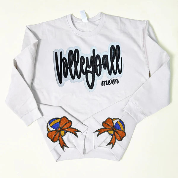 Custom Text Glitter Sweatshirt , Personalized Mama Sweatshirt with Sporty Bow , Add Your Message Here , Gift for Sports Lovers