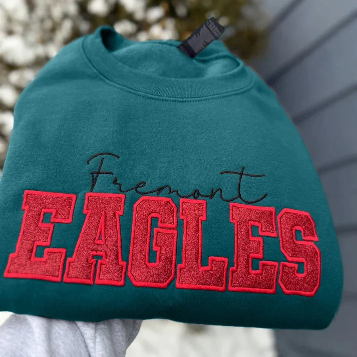 Custom Glitter Embroidered Team/Mascot Sweatshirt