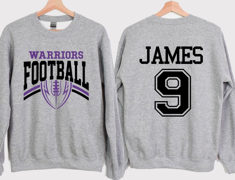 Custom Football Mom Sweatshirt, Team Name & Number Sweatshirt, Game Day Gift for Mom