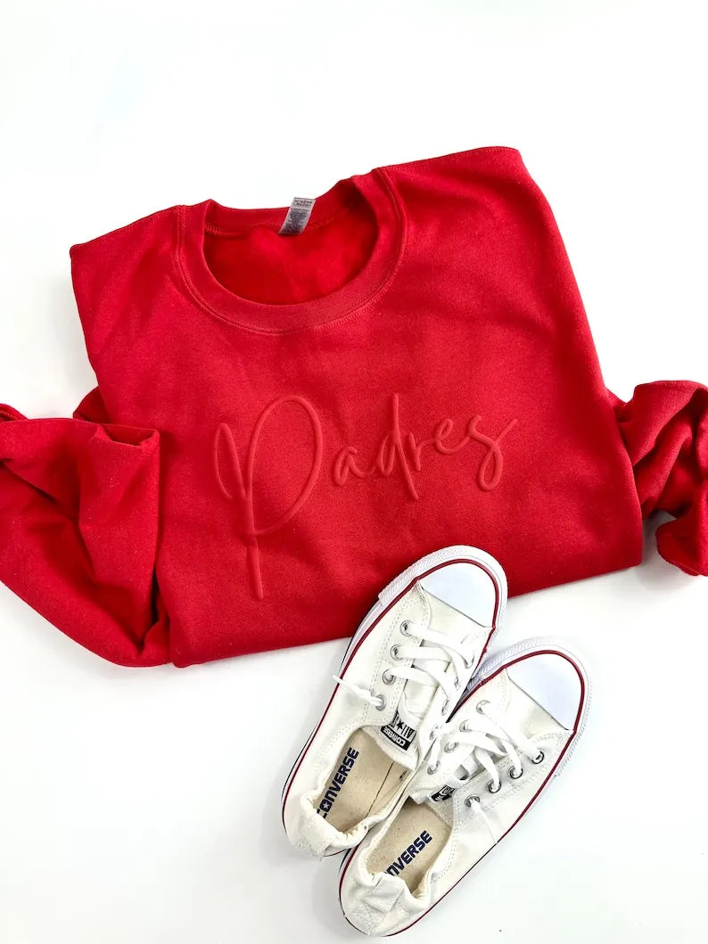 Custom Team Name Sweatshirt, Puff Print, Gift for Christmas Gift Idea, School Spirit Sweatshirt