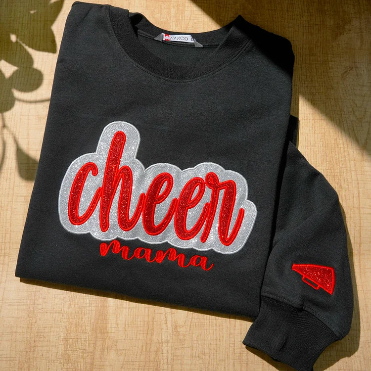 Customized Balls Glitter Sweatshirt Mama Sweatshirt with Sporty Bow – Gifts For Sports Lovers