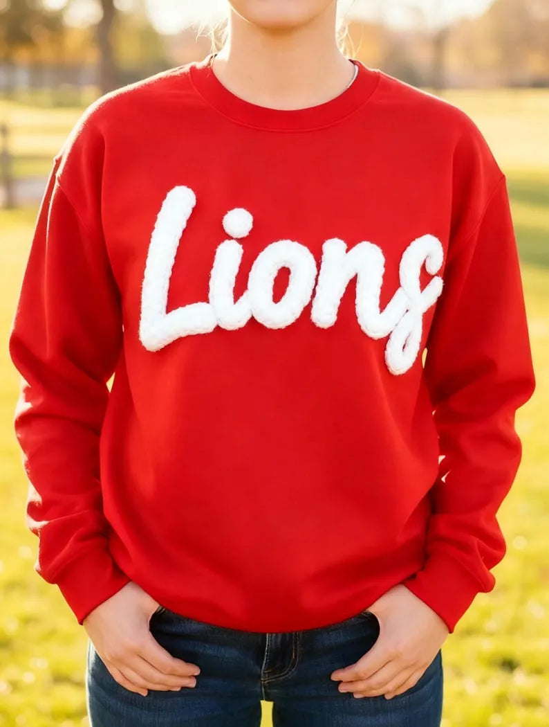 Custom Football Game Day Midwest Bold Chenille Sweatshirt