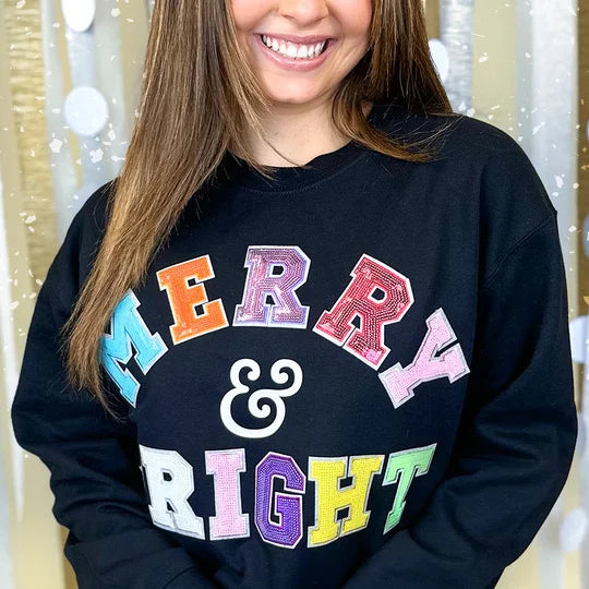Merry and Bright Soft Chenille Shirt – Embrace the Cozy Holiday Spirit in Style!