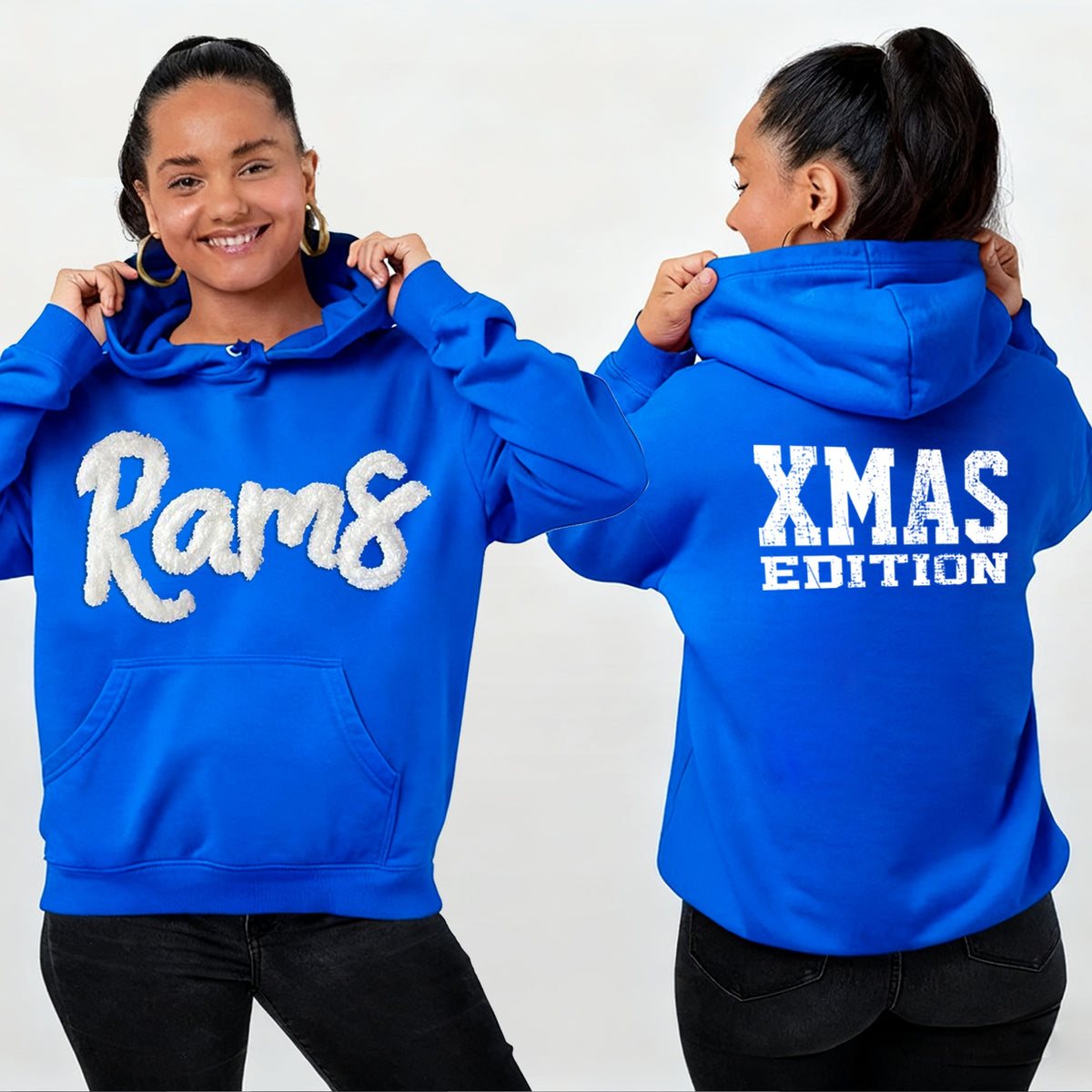Custom Classic Oversized Team Chenille Embroidered Sweatshirt – XMAS LIMITED EDITION