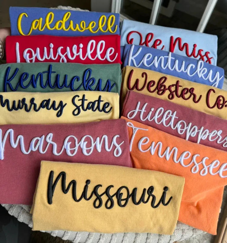 🏈Custom 3D Embroidery Sweatshirt/T-shirt/Hoodie