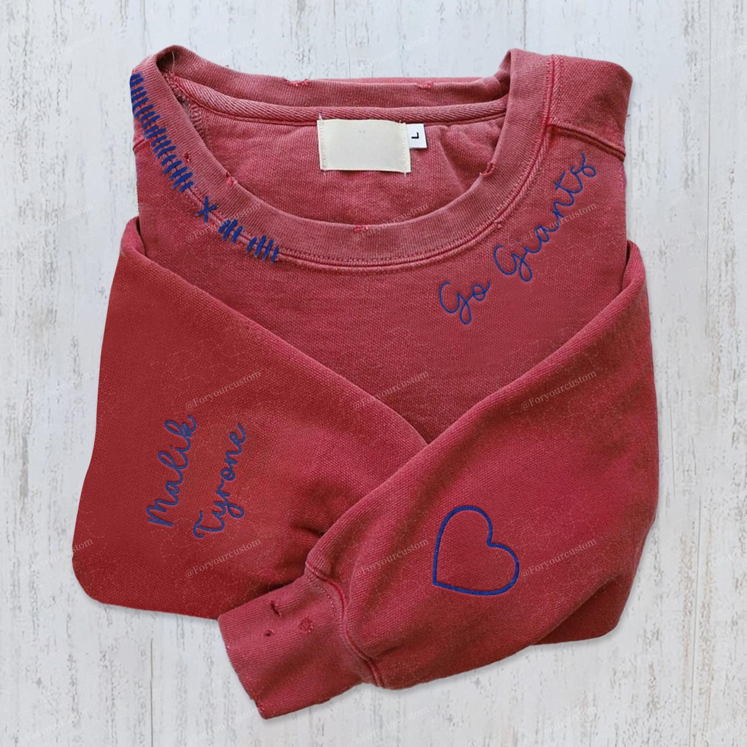 VINTAGE CUSTOM CREW-Custom Embroidered Hand Distressed Sweatshirt