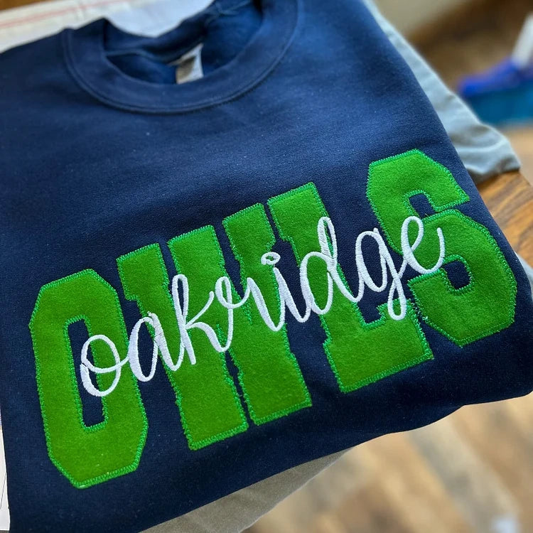 Custom Applique patch sweatshirt
