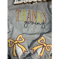 Cozy Thanksgiving Shirt with Charming Side Bow Design