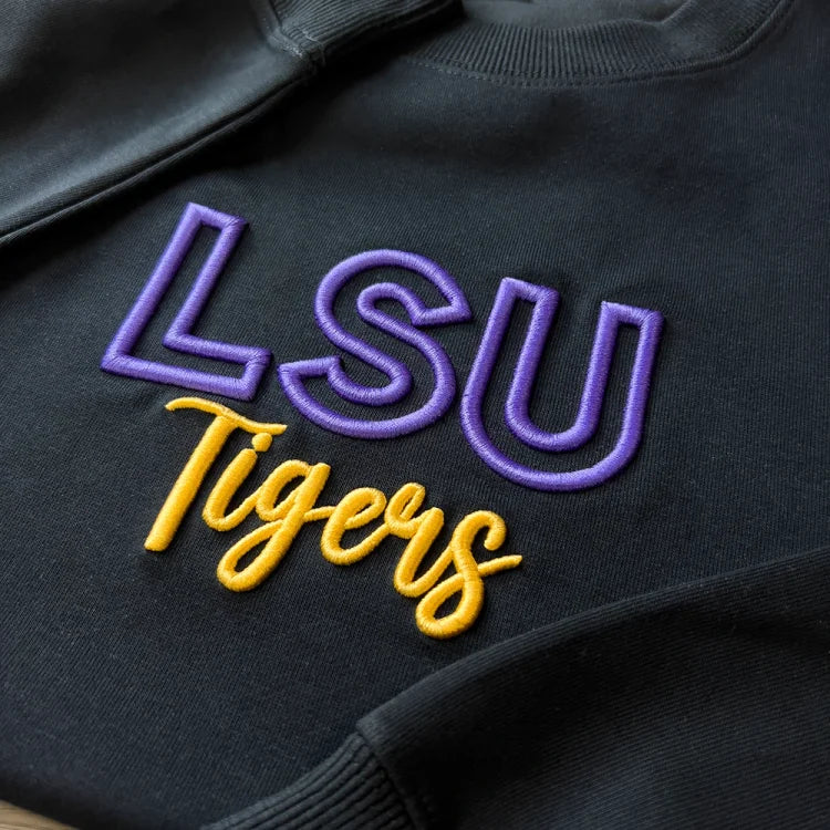 🏈🏀⚾️🥎Custom 3D PUFF Embroidery College Team Sweatshirt