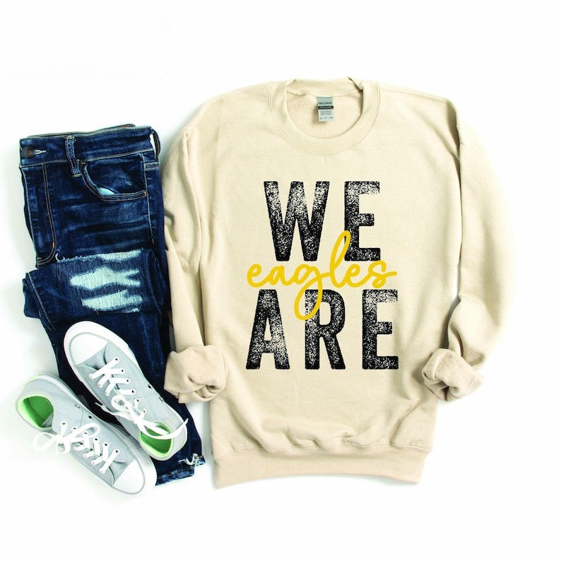 Personalized School Team Mascot Sweatshirt, Custom School Spirit Shirt, Matching Team Shirts