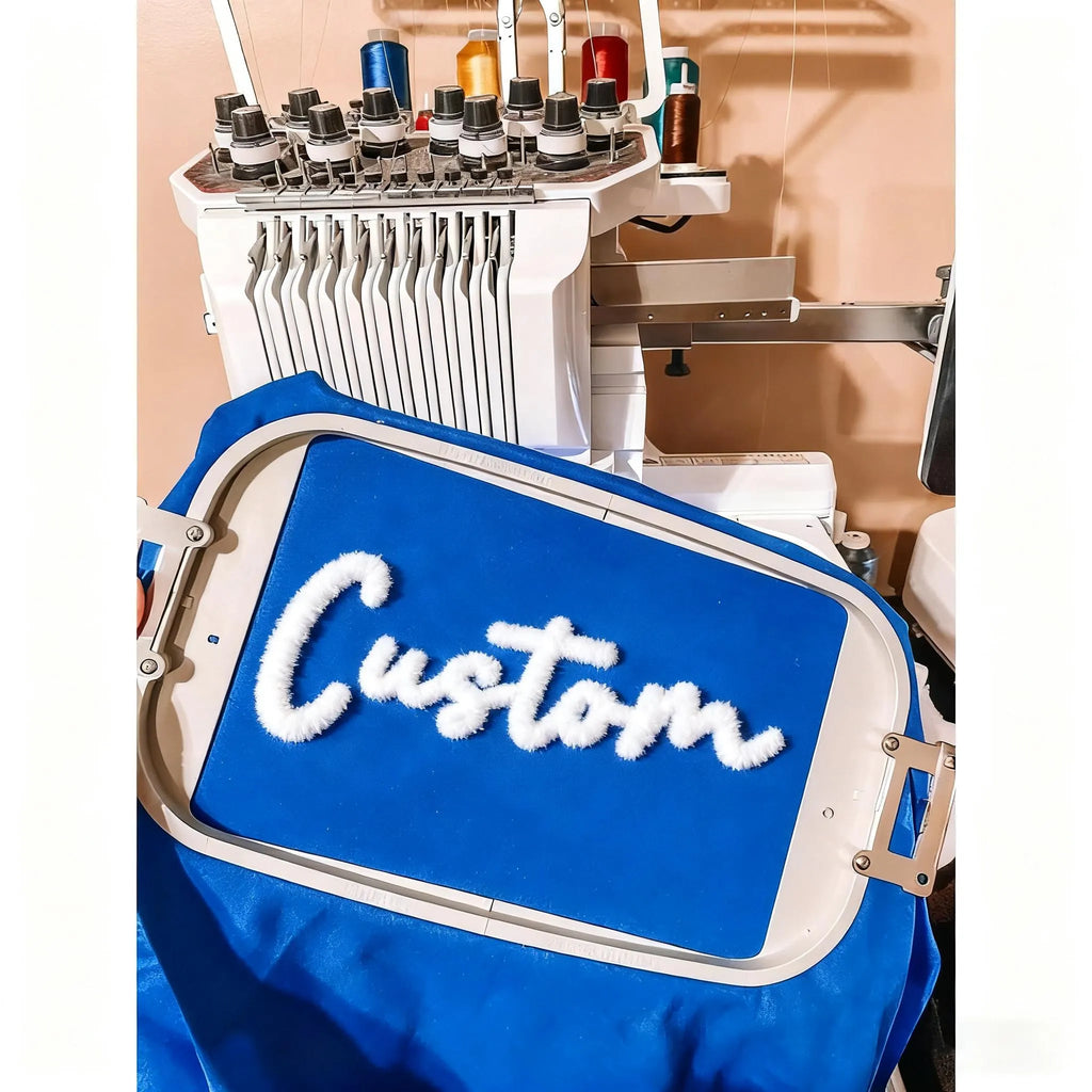 Personalized Yarn Embroidered Sweatshirt, Custom Chenille Team Sweatshirt