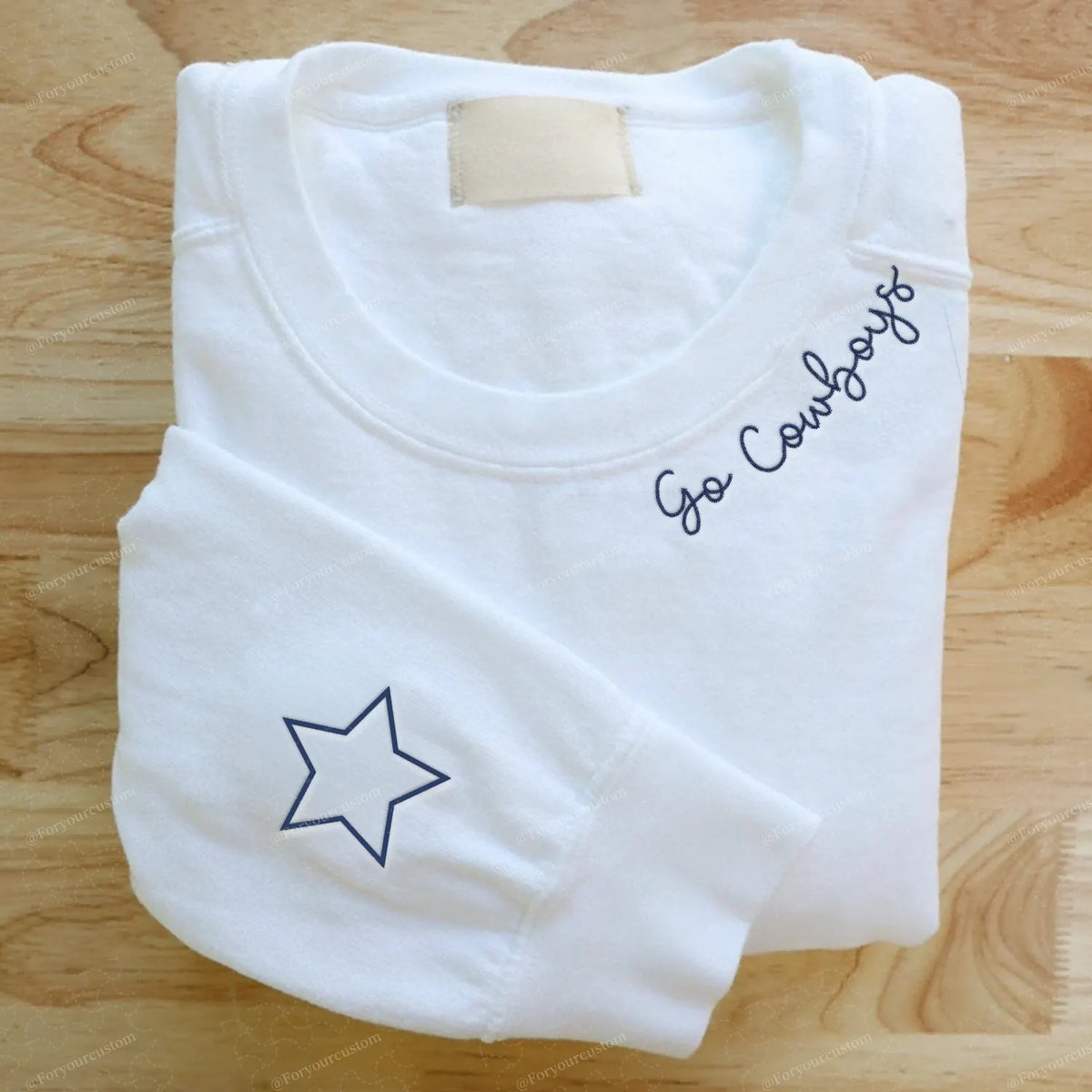 VINTAGE CUSTOM CREW-Custom Embroidered Hand Distressed Sweatshirt