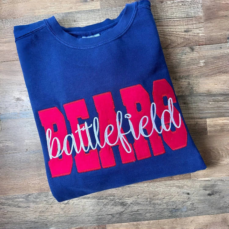Custom Applique patch sweatshirt