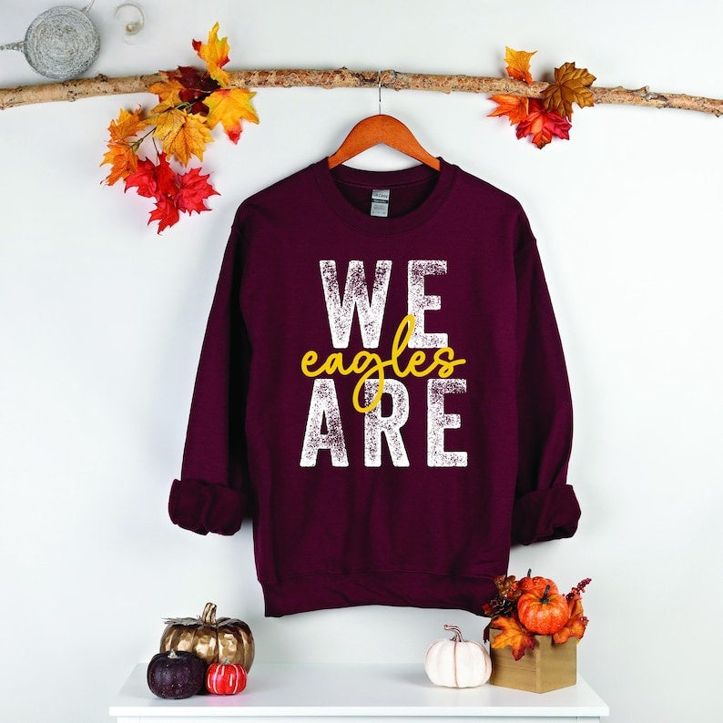 Personalized School Team Mascot Sweatshirt, Custom School Spirit Shirt, Matching Team Shirts