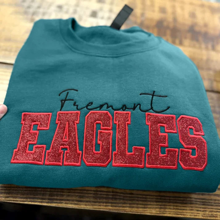 Custom Glitter Embroidered Team/Mascot Sweatshirt