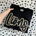 Custom Double Stack Glitter Embroidered Team Sweatshirt Hoodie T-shirt, Sports Mom T-shirt